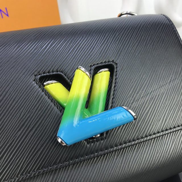 LV包包 粒面皮革 Twist中號手袋 lv新款女包 LV鏈條單肩斜挎包  ydh3604